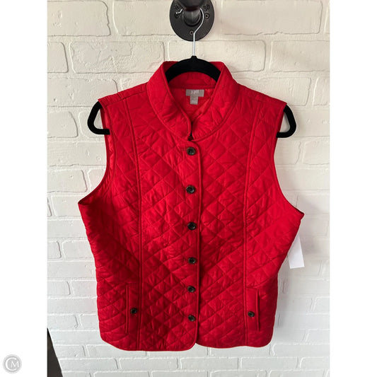 Vest Puffer & Quilted By J. Jill In Red, Size: L