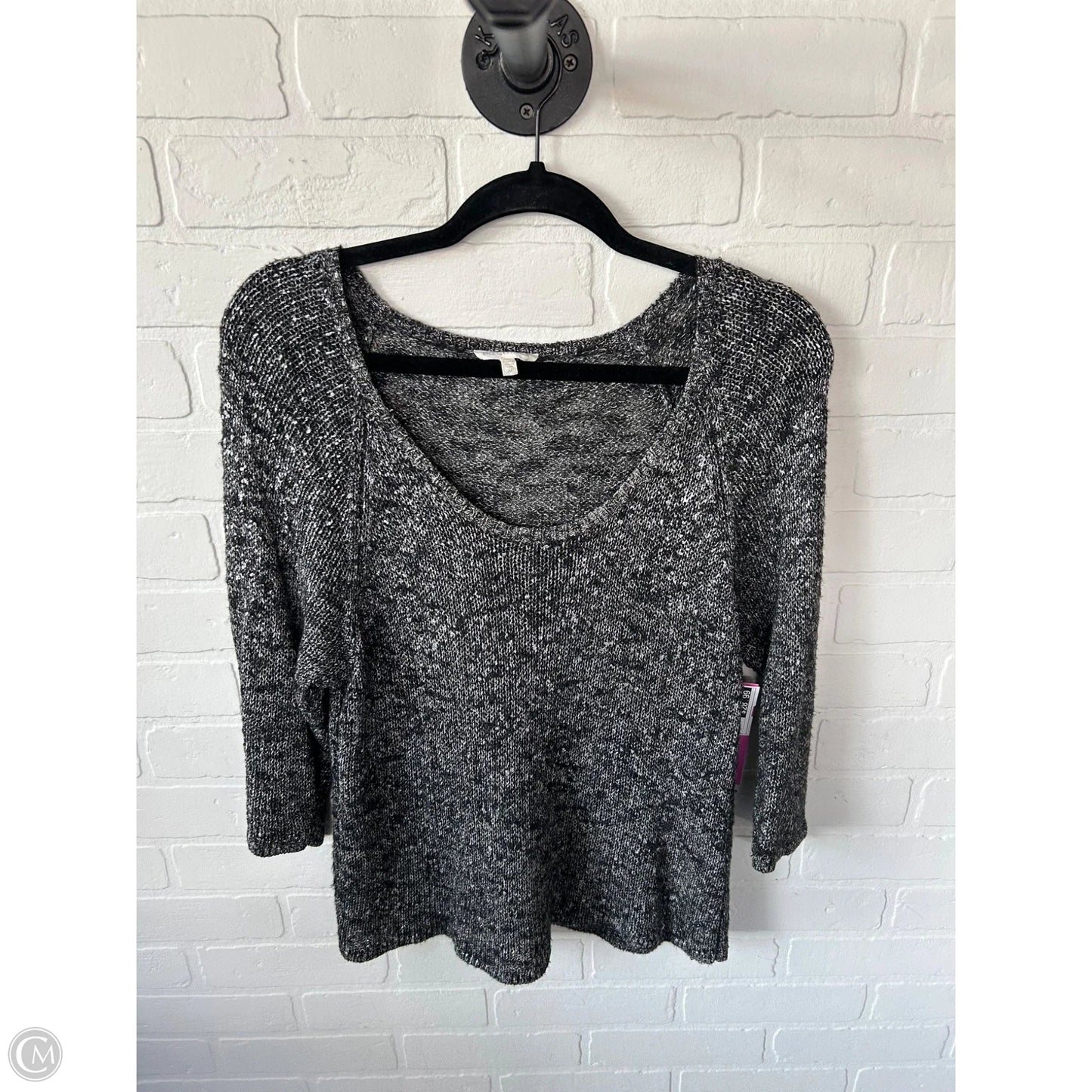 Sweater By Eileen Fisher In Black & Grey, Size: M