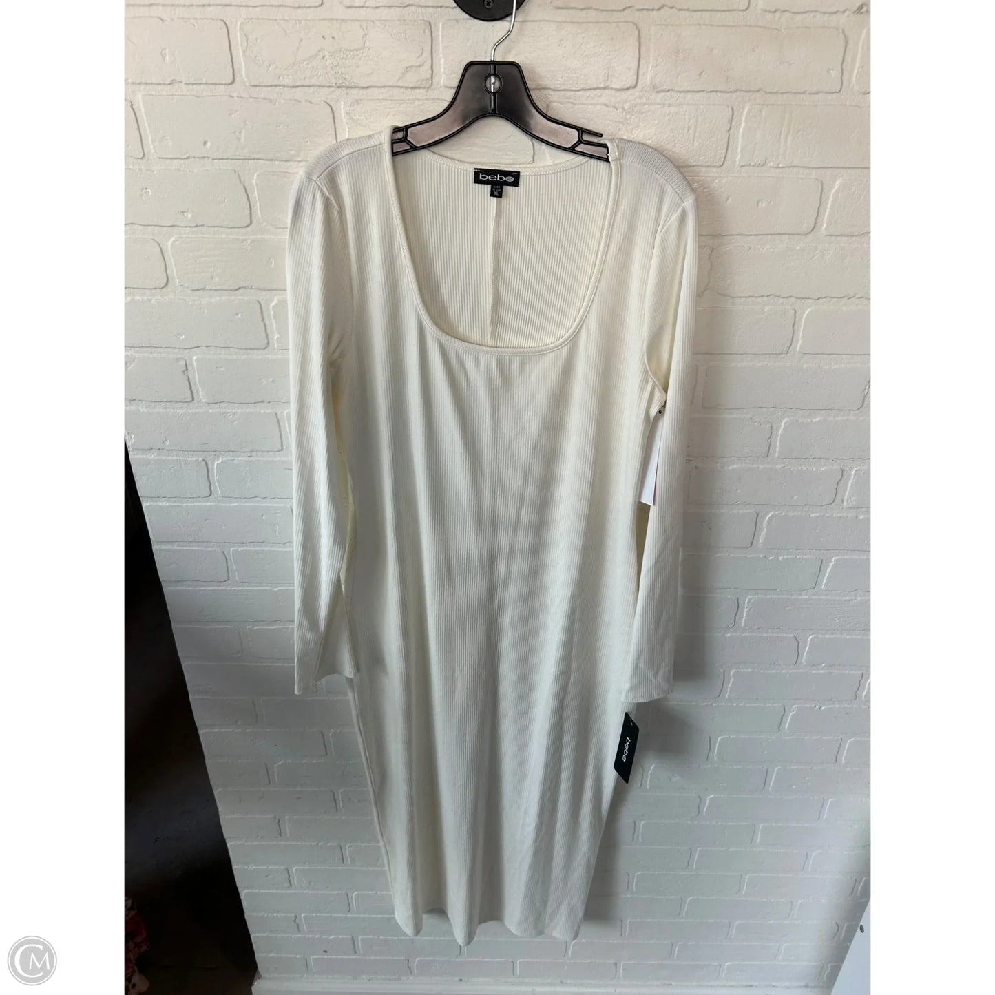 Dress Casual Midi By Bebe In Cream, Size: Xl