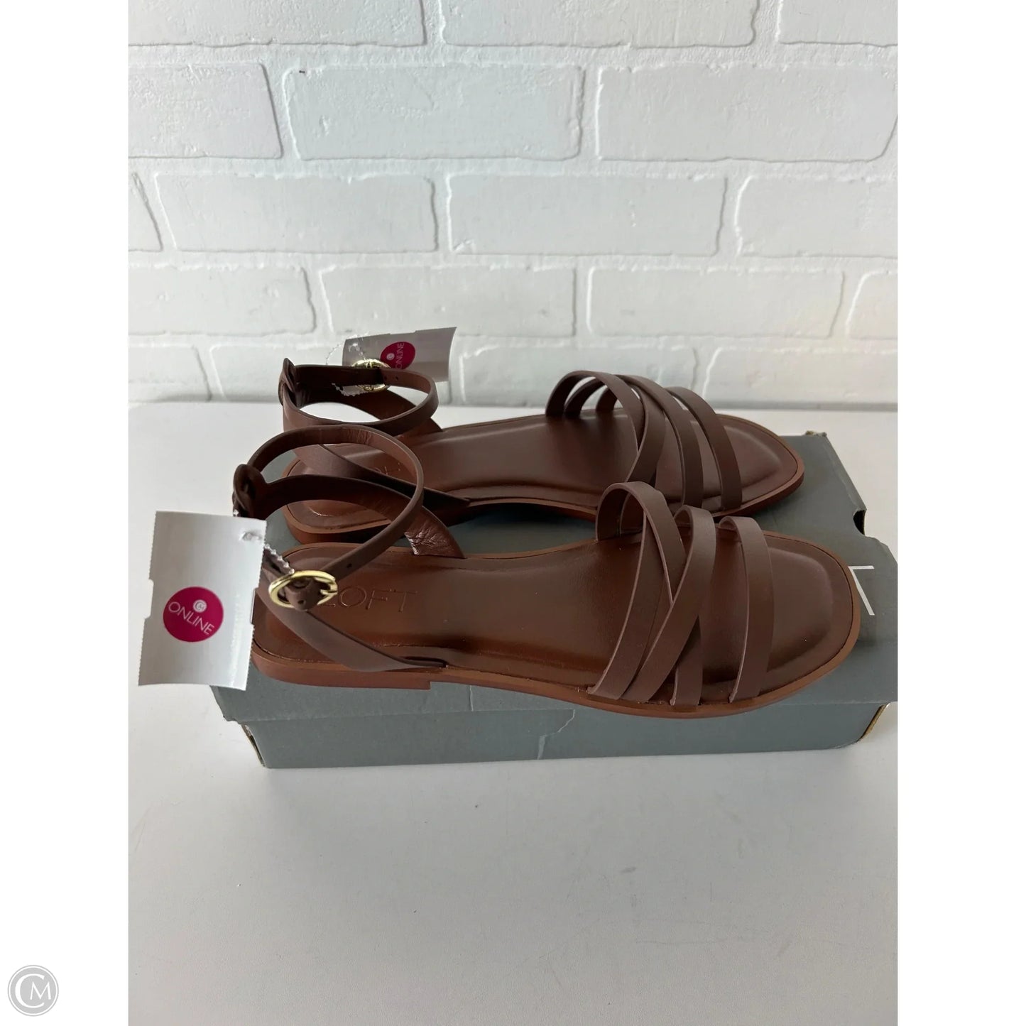 Sandals Flats By Loft In Brown, Size: 8