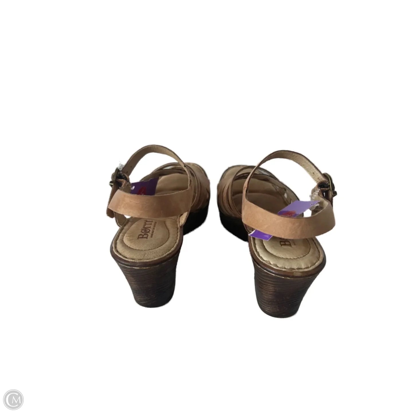Sandals Heels Block By Born In Tan, Size: 6