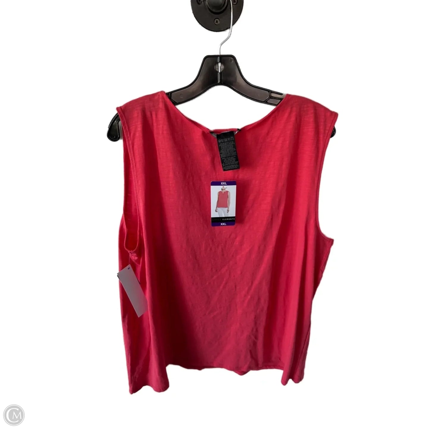 Top Sleeveless By Grace Elements In Pink, Size: Xxl