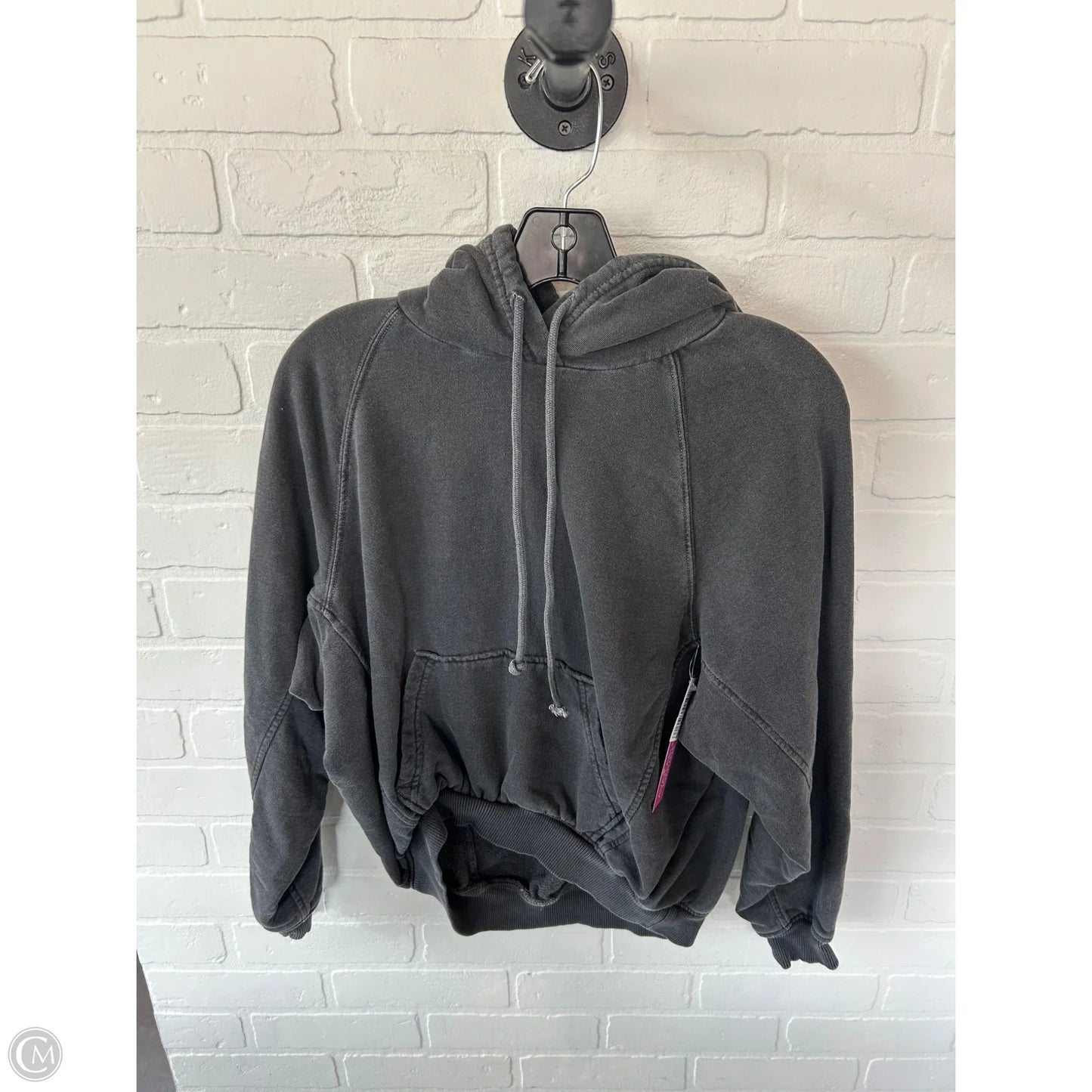 Sweatshirt Hoodie By Madewell In Grey, Size: Xxs