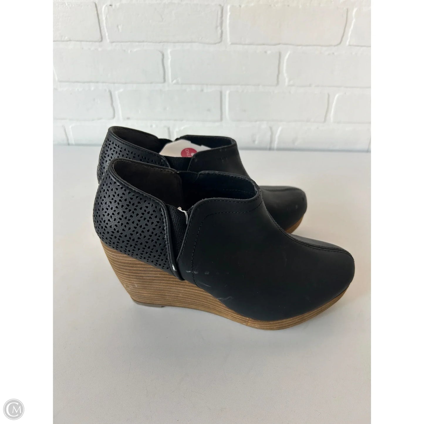 Boots Ankle Heels By Dr Scholls In Black & Brown, Size: 8