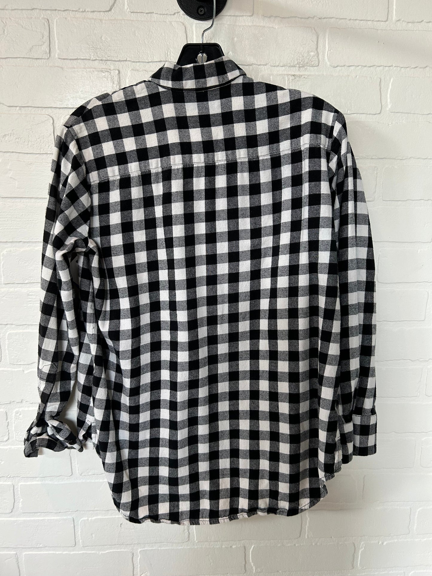 White Black Top Long Sleeve Madewell, Size Xs