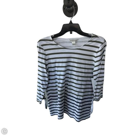 Top 3/4 Sleeve By Christopher And Banks In Blue & Green, Size: M