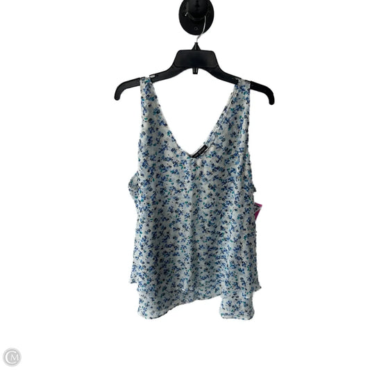 Top Sleeveless By Lane Bryant In Blue & White, Size: 4x