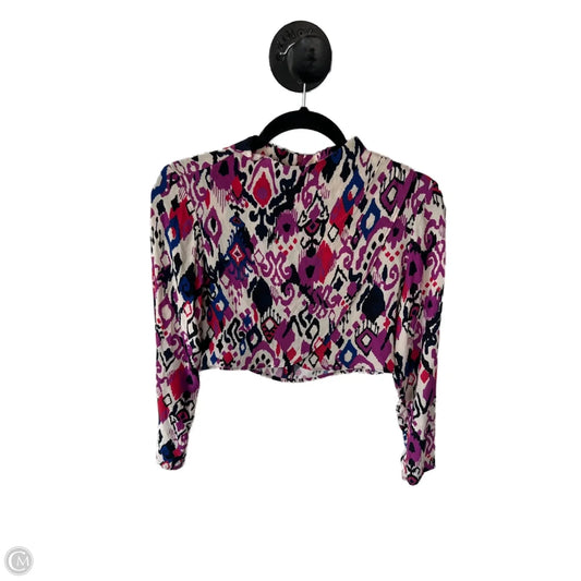 Top Long Sleeve By Zara In Purple & Tan, Size: Xs