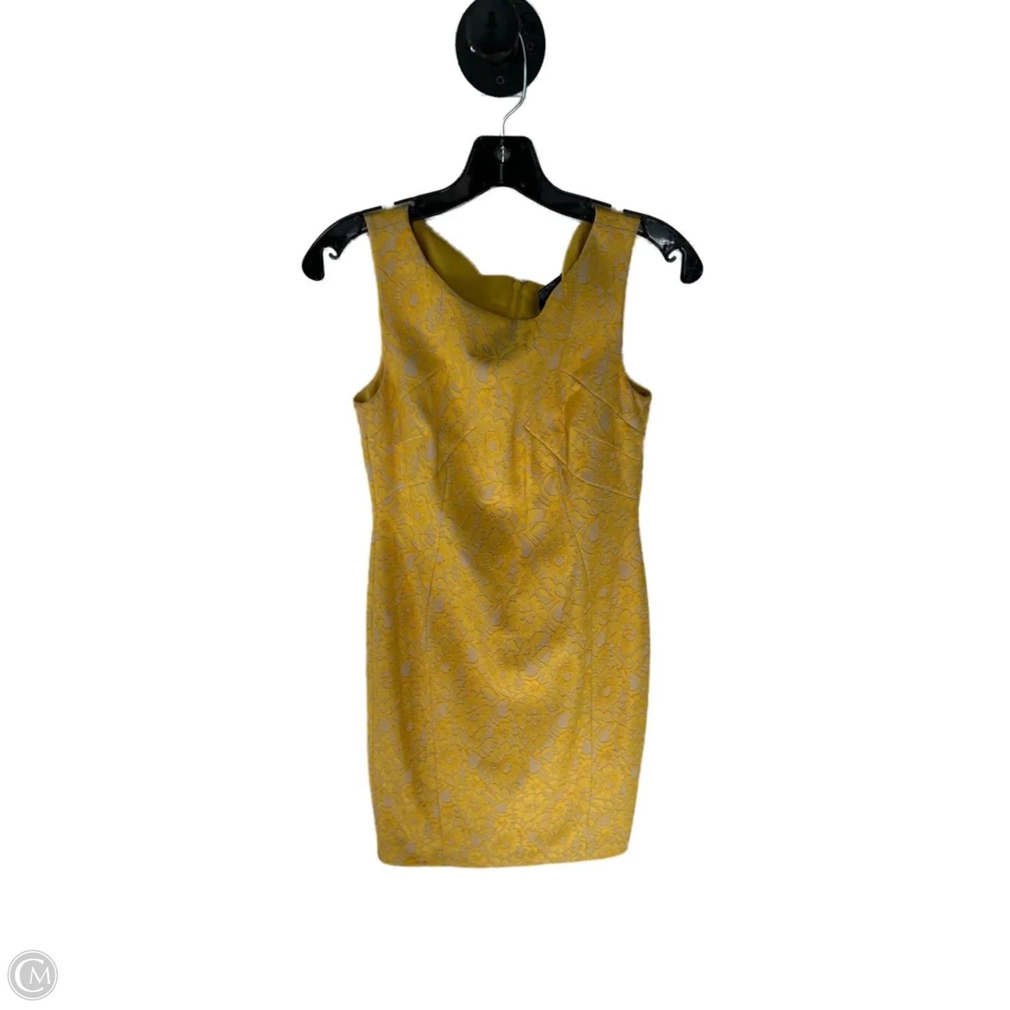 Dress Work By Tahari By Arthur Levine In Yellow, Size: Xsp