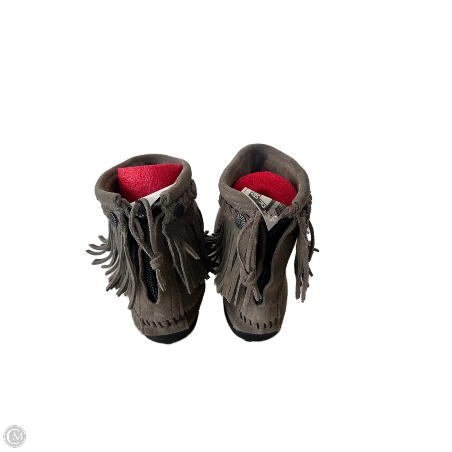 Boots Ankle Flats By Minnetonka In Grey, Size: 9