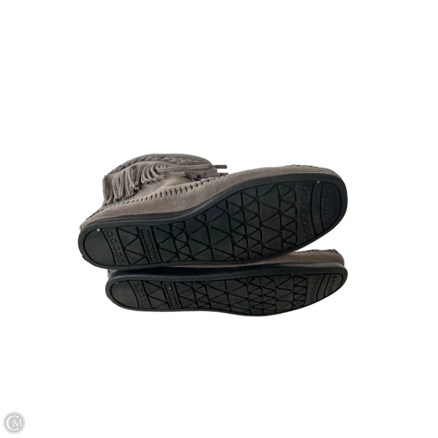 Boots Ankle Flats By Minnetonka In Grey, Size: 9