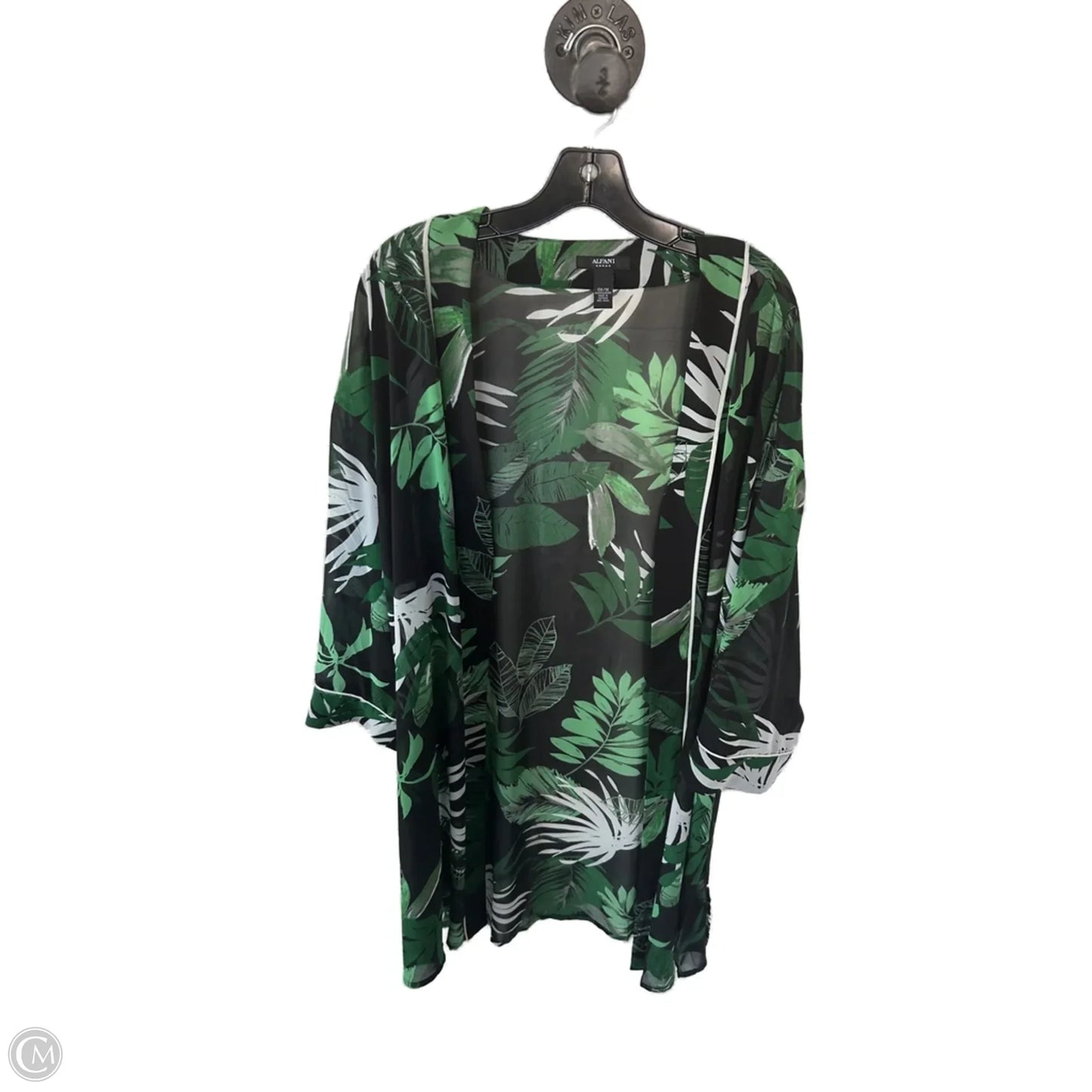 Kimono By Alfani In Black & Green, Size: 0x
