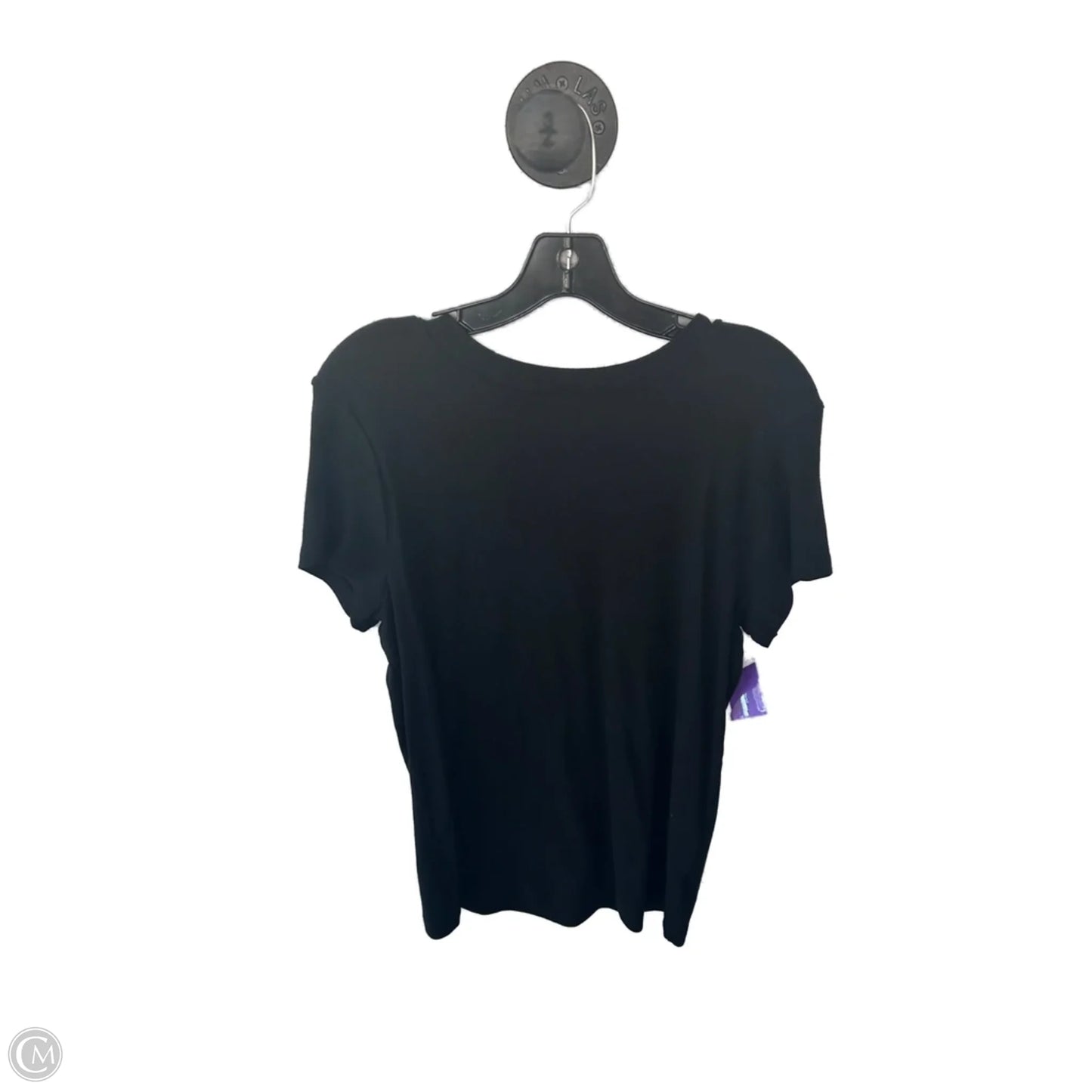 Top Short Sleeve Basic By A New Day In Black, Size: Xxl