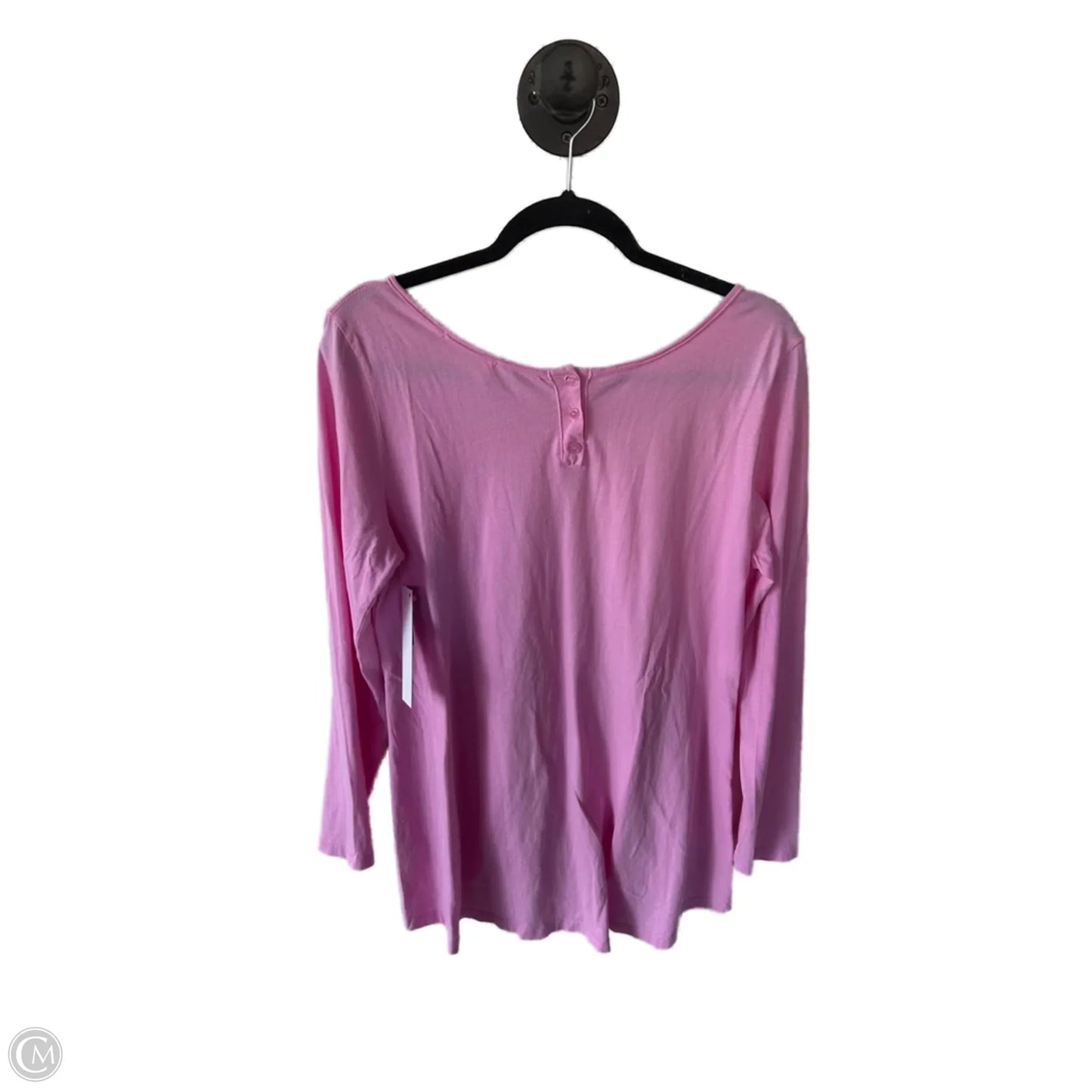 Top Long Sleeve Basic By Clothes Mentor In Pink, Size: M