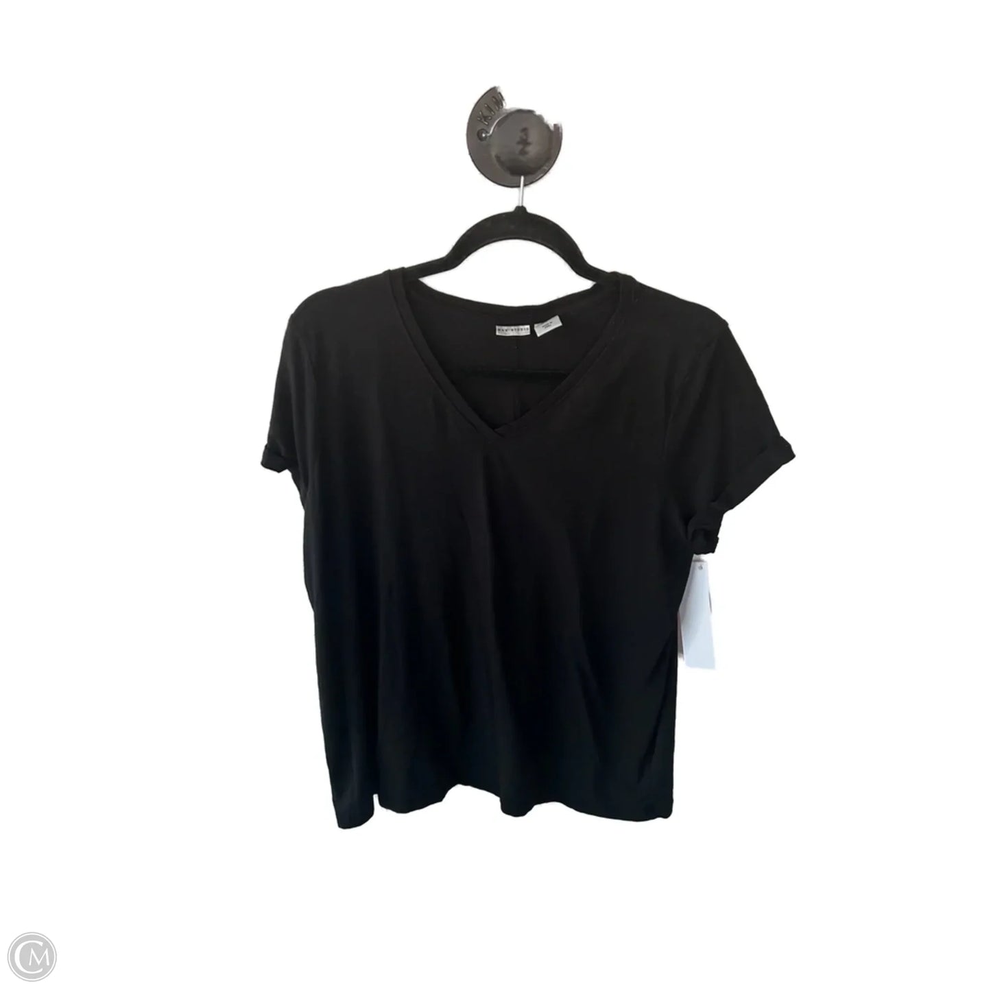 Top Short Sleeve Basic By Max Studio In Black, Size: Xl