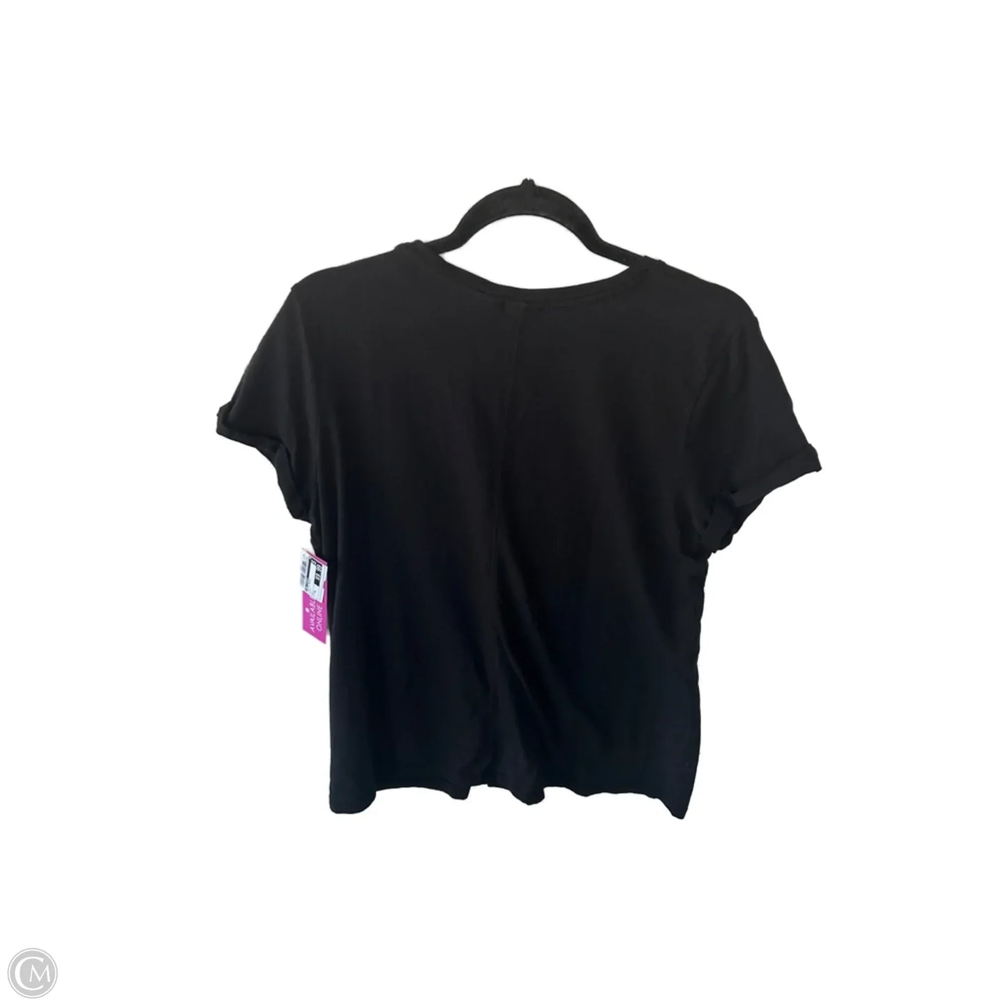 Top Short Sleeve Basic By Max Studio In Black, Size: Xl