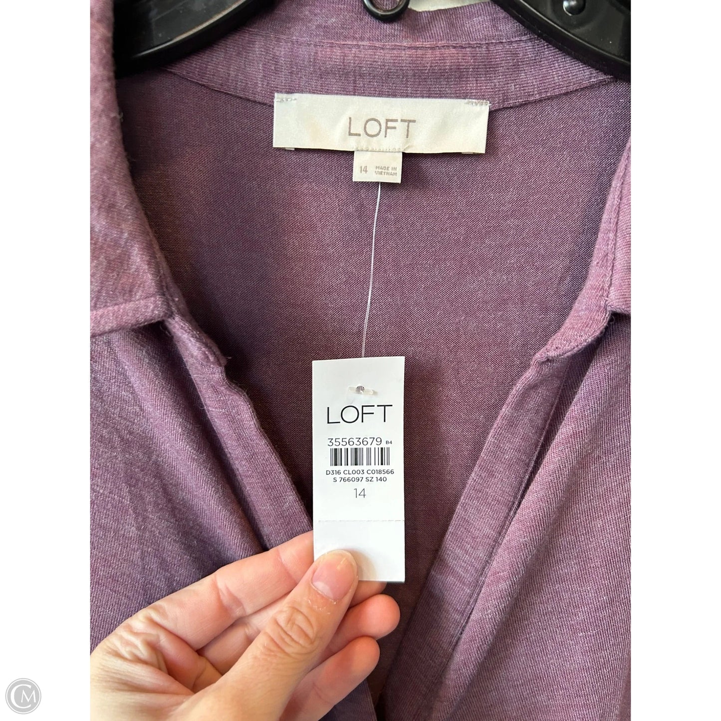 Dress Casual Maxi By Loft In Purple, Size: L