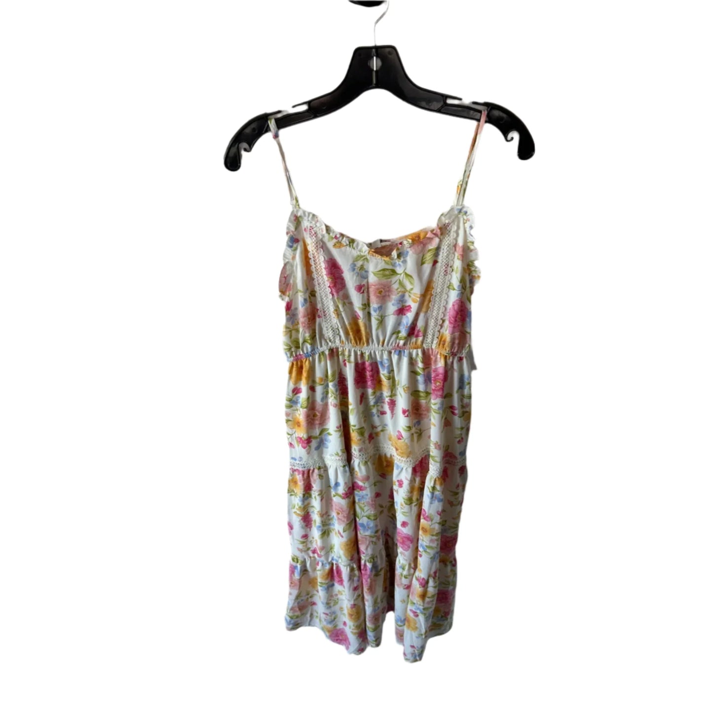 Dress Casual Midi By Blu Pepper In Pink & White, Size: L