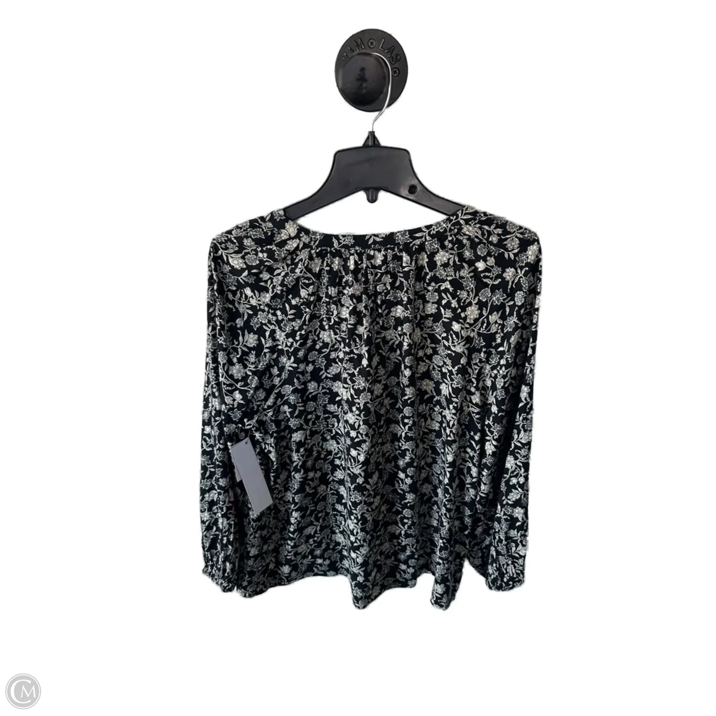 Top Long Sleeve By Old Navy In Black & Tan, Size: M