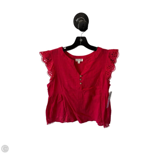 Top Short Sleeve By Umgee In Pink, Size: M