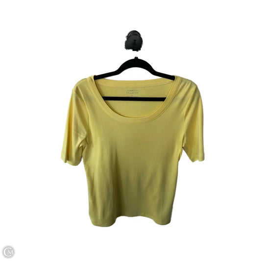Top Short Sleeve Basic By Talbots In Yellow, Size: M