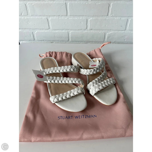 Sandals Designer By Stuart Weitzman In White, Size: 8