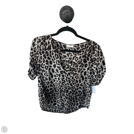 Top Short Sleeve By Joie In Animal Print, Size: M
