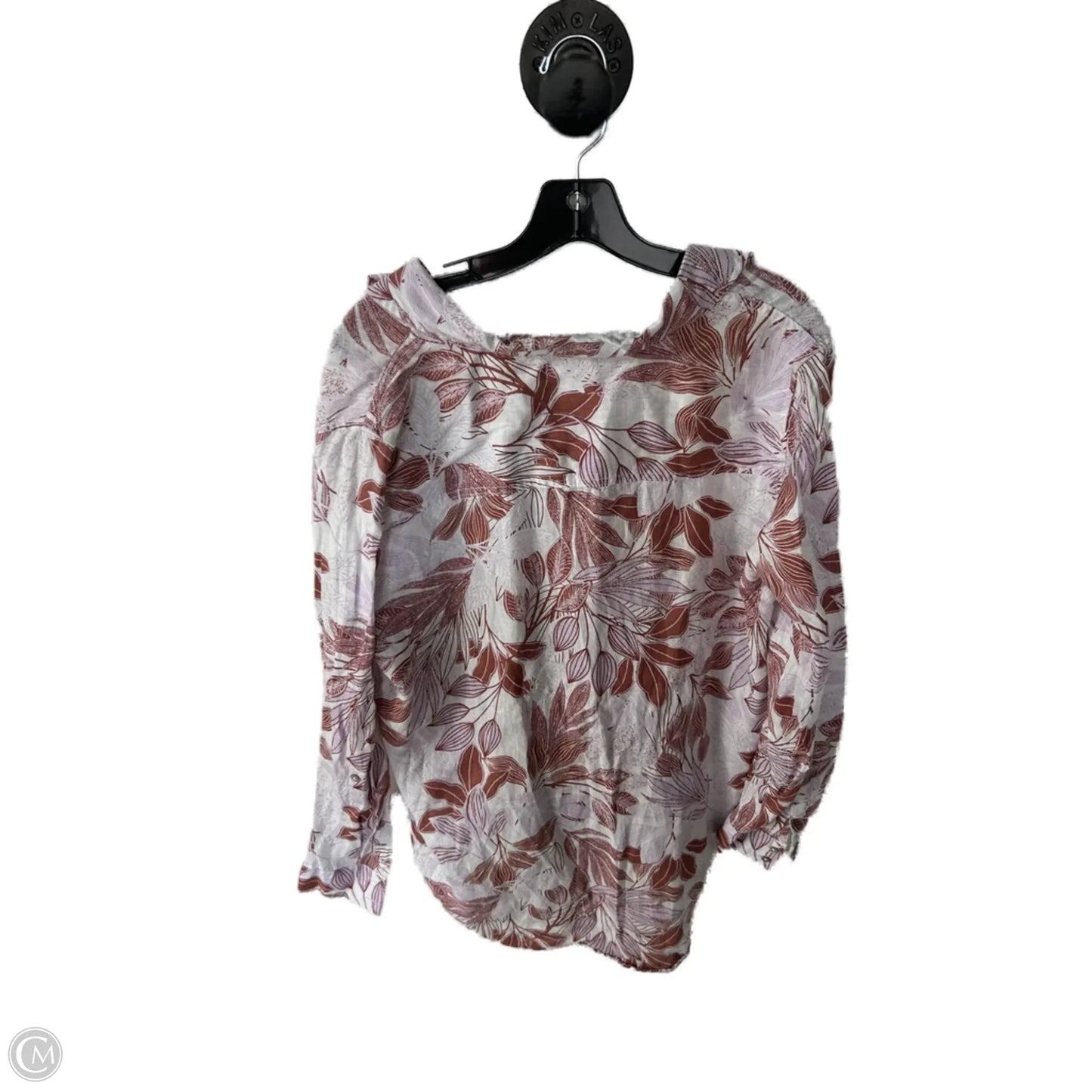 Top Long Sleeve By T Tahari In Brown & Purple, Size: L