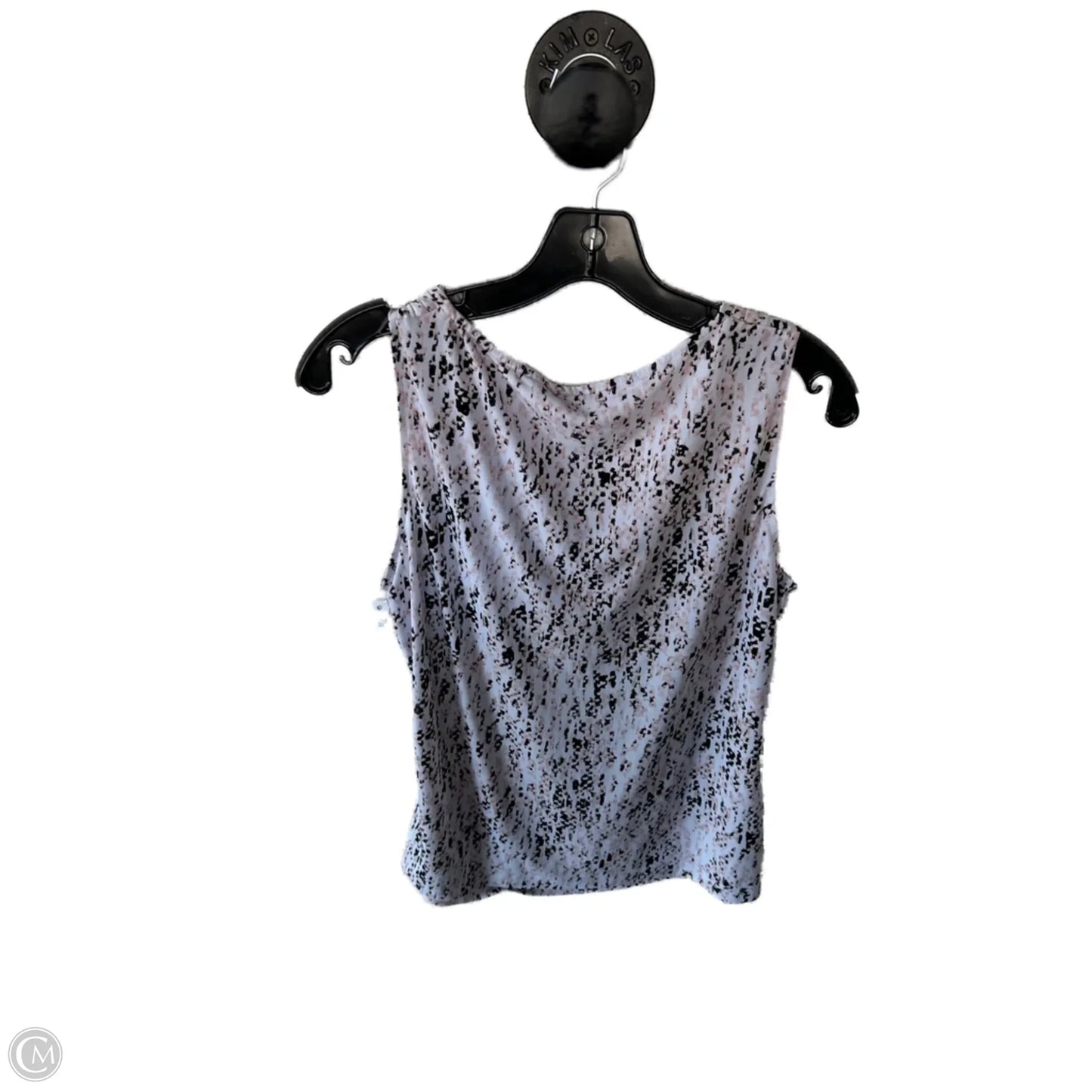 Top Sleeveless By Calvin Klein In Black & Pink, Size: L