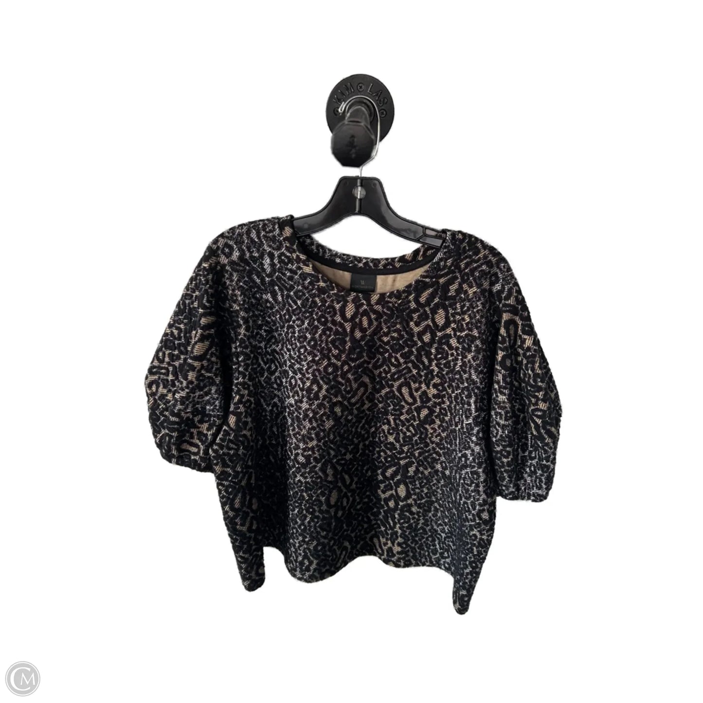 Top Short Sleeve By Worthington In Black & Tan, Size: Xxl