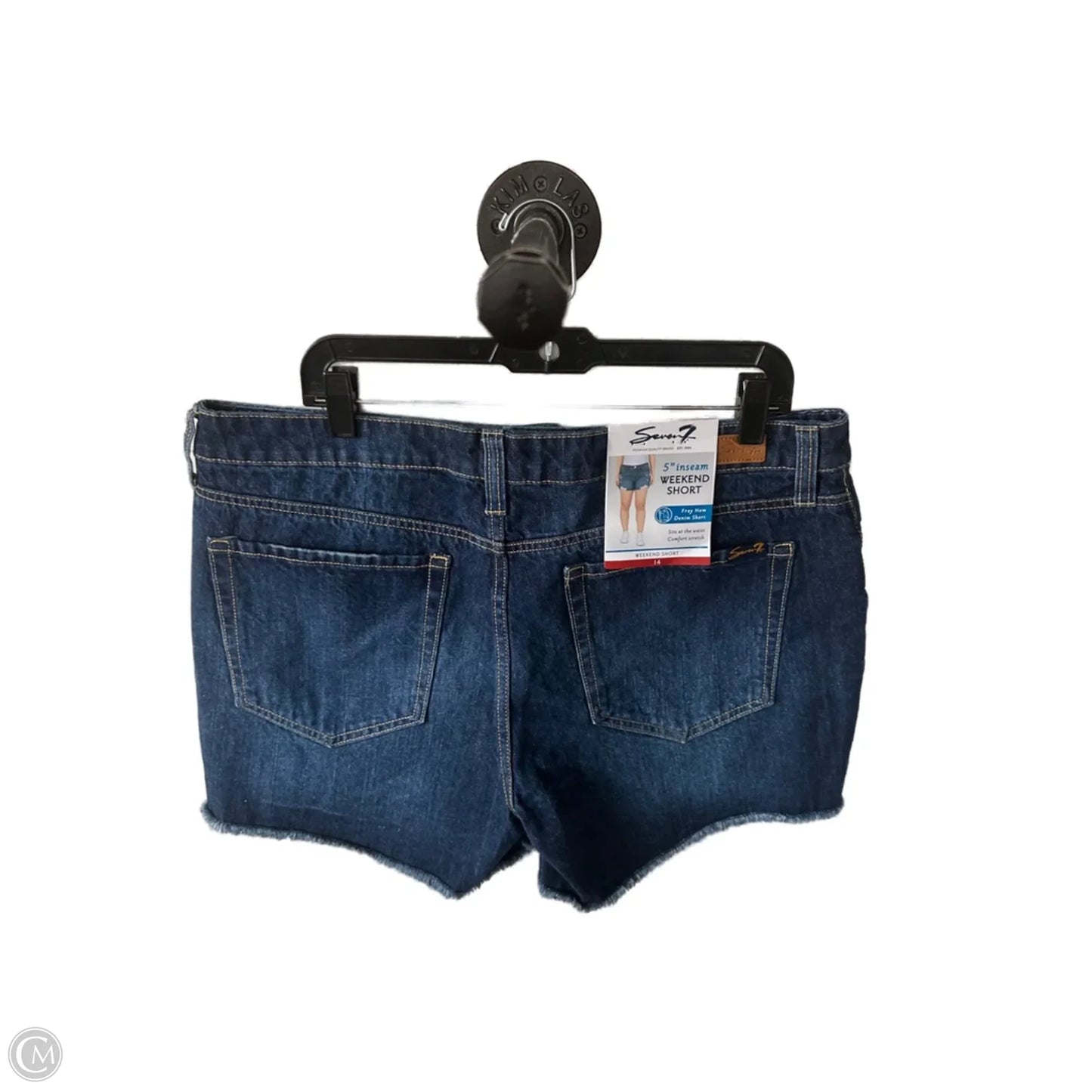 Shorts By Seven 7 In Blue Denim, Size: 14