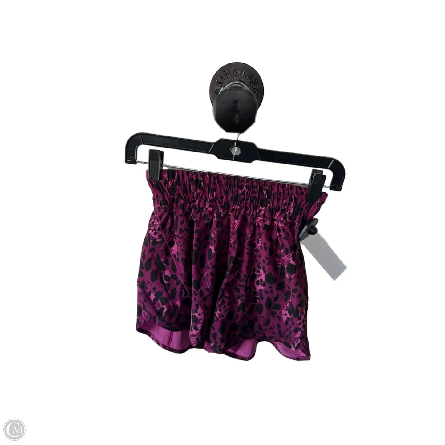 Athletic Shorts By Lululemon In Black & Purple, Size: 2