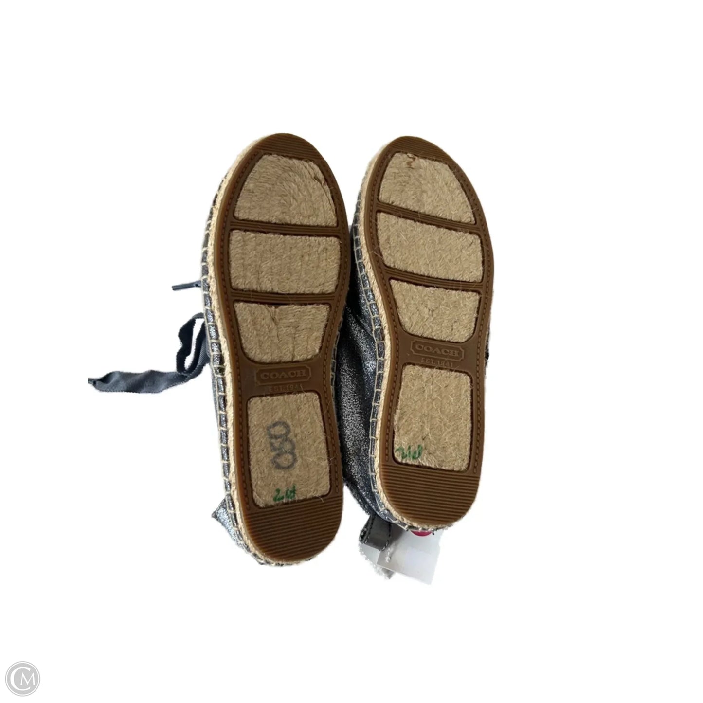 Shoes Designer By Coach In Blue & Tan, Size: 7.5