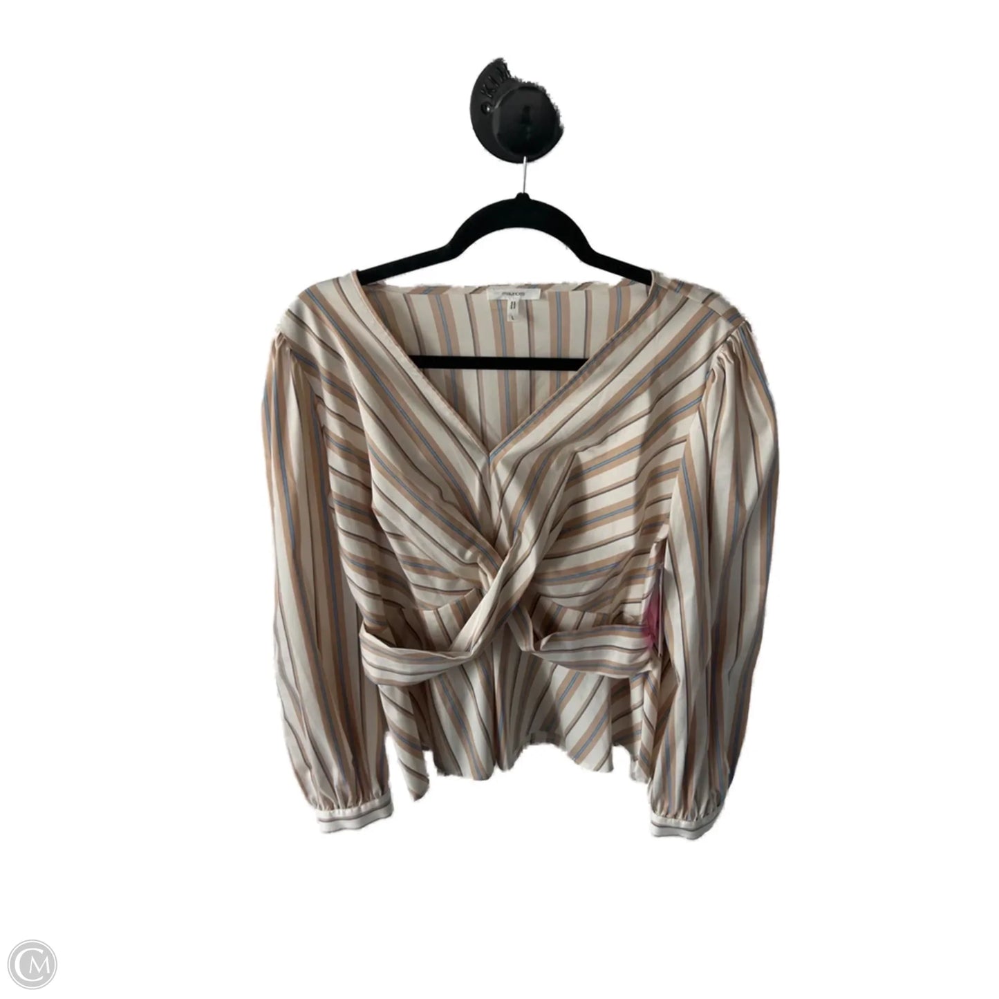Top Long Sleeve By Maurices In Tan, Size: L