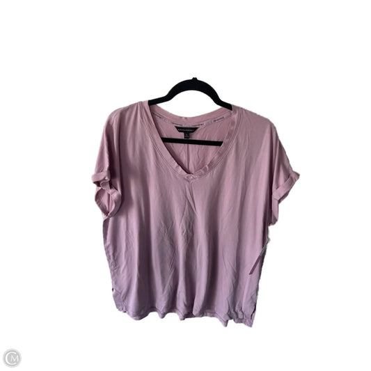 Top Short Sleeve Basic By Banana Republic In Pink, Size: Xl