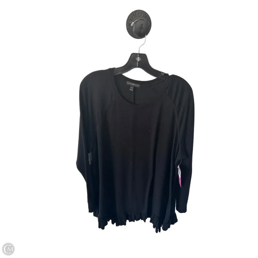 Top Long Sleeve Basic By Lane Bryant In Black, Size: 1x