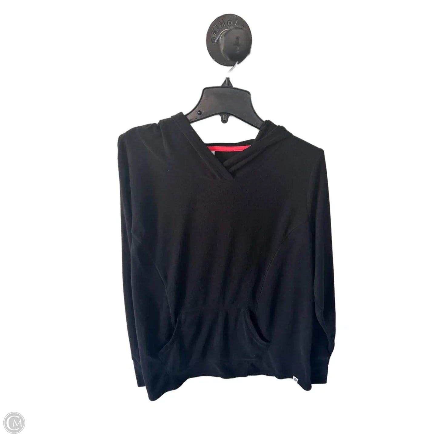Athletic Top Long Sleeve Hoodie By Livi Active In Black, Size: 1x