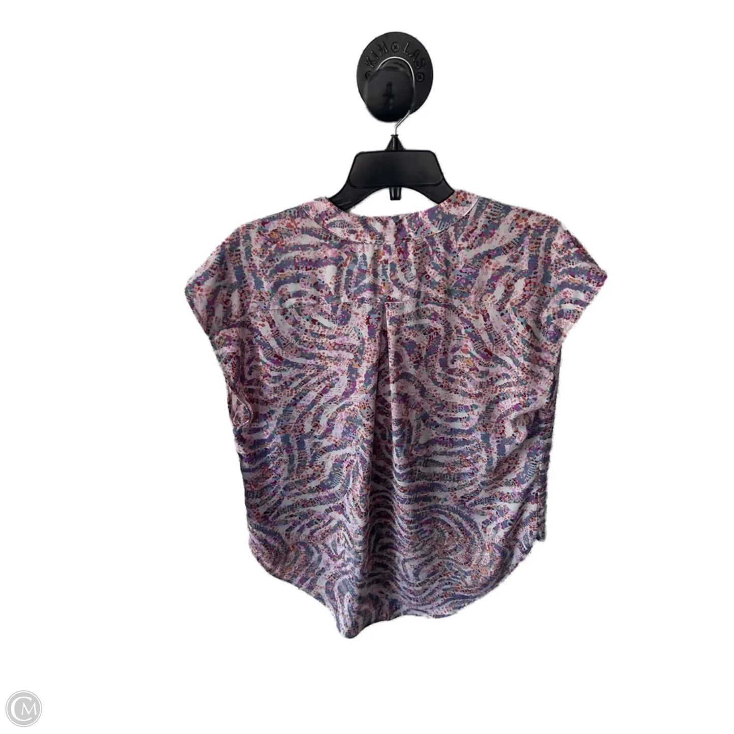 Top Sleeveless By Veronica M In Grey & Pink, Size: S