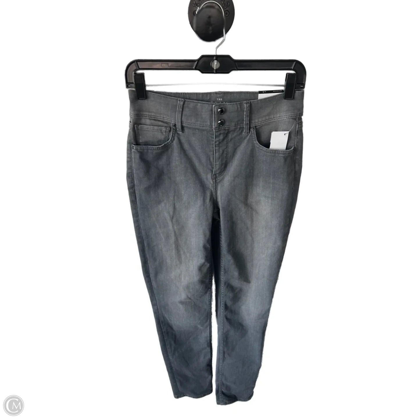 Jeans Straight By White House Black Market In Grey Denim, Size: 2