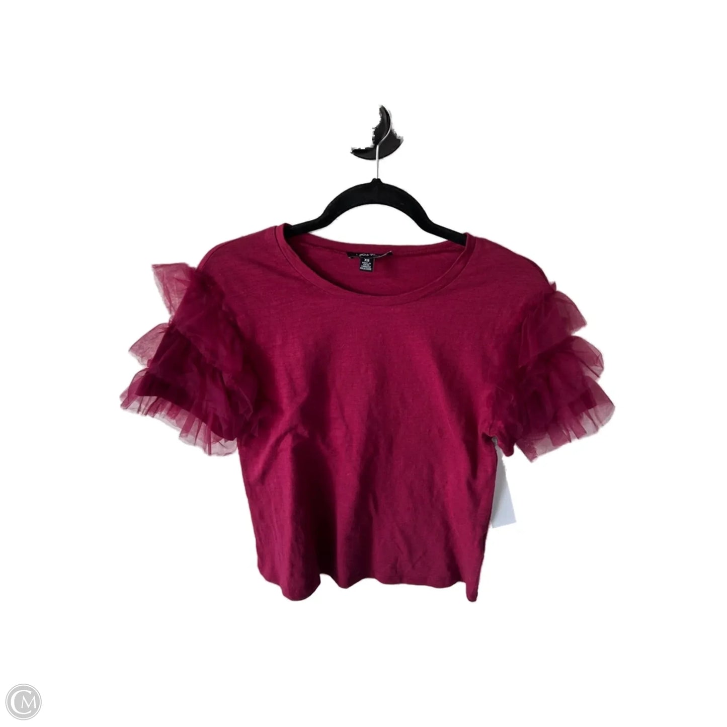 Top Short Sleeve By Lea & Viola In Red, Size: Xs
