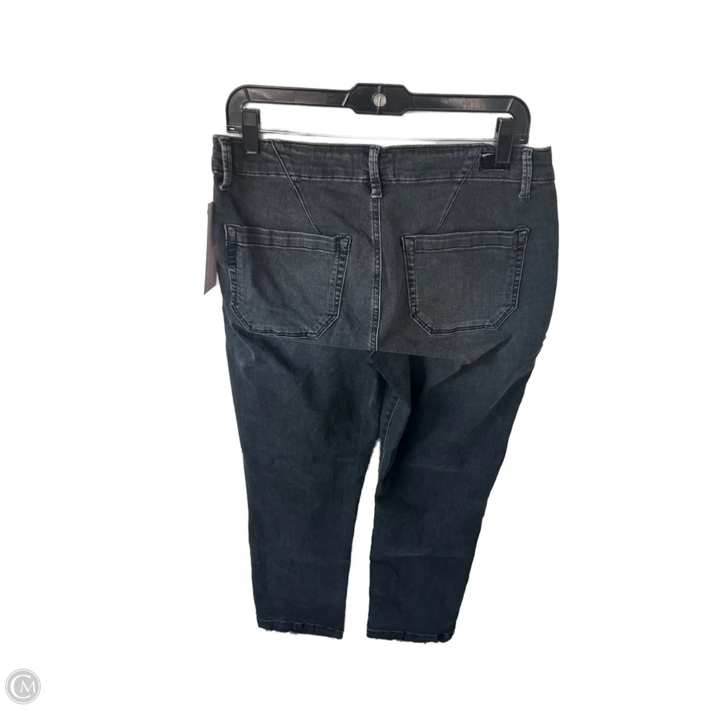 Jeans Straight By Paige In Black Denim, Size: 6