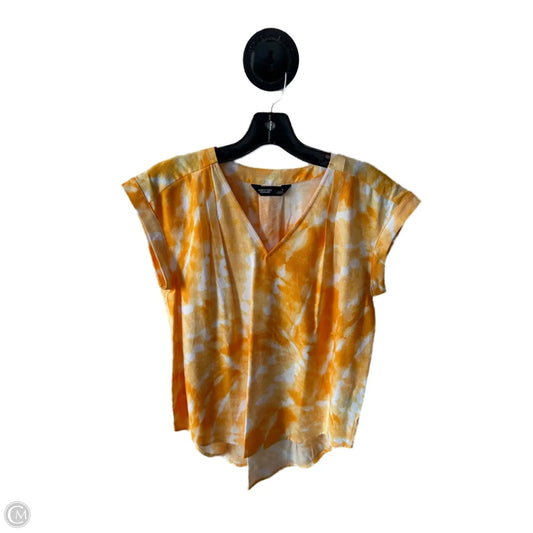 Top Sleeveless By Simply Vera In Orange & White, Size: S