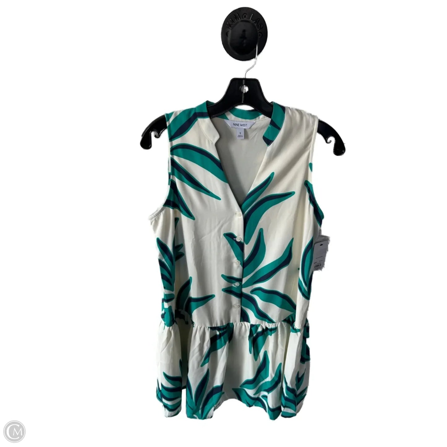 Dress Casual Short By Nine West In Green & White, Size: S