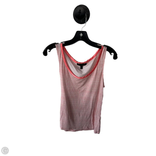 Top Sleeveless By Banana Republic In Orange & White, Size: M