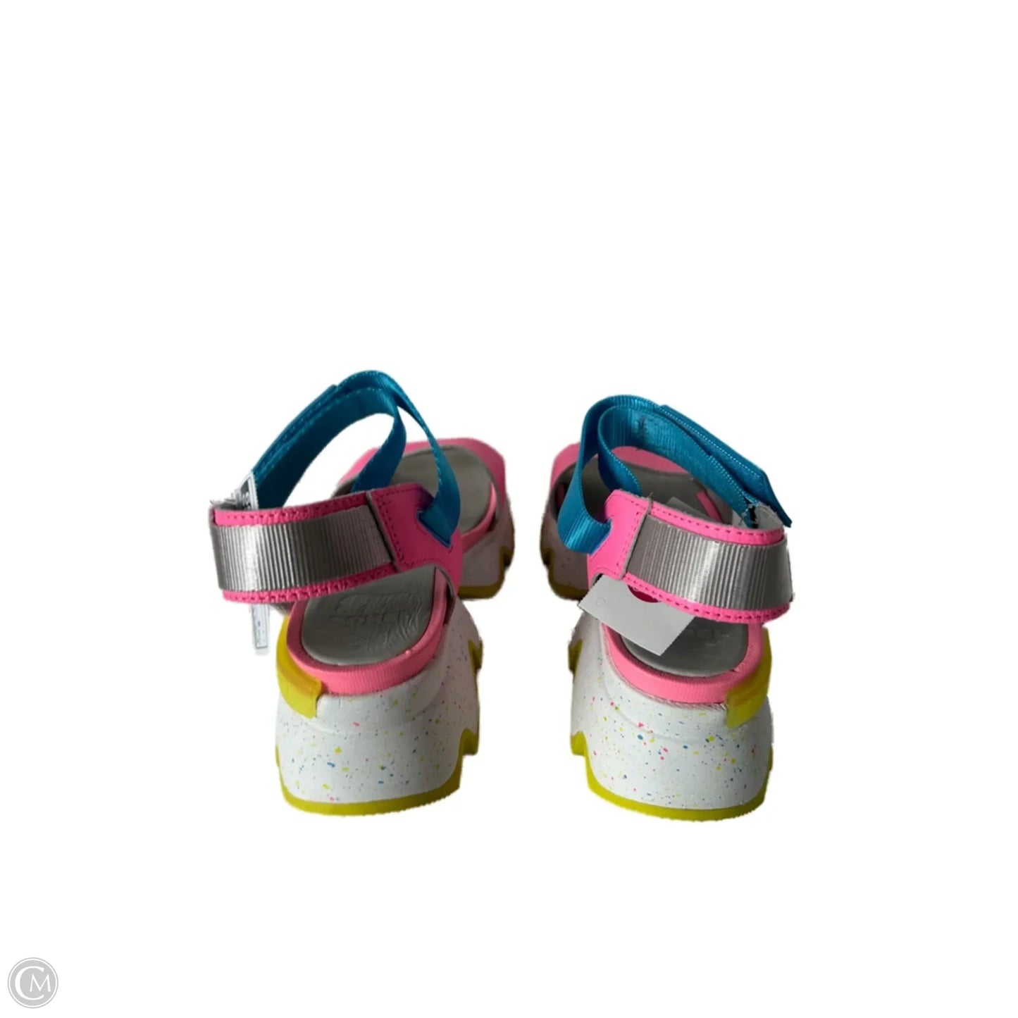 Sandals Heels Block By Sorel In Blue & Pink, Size: 6