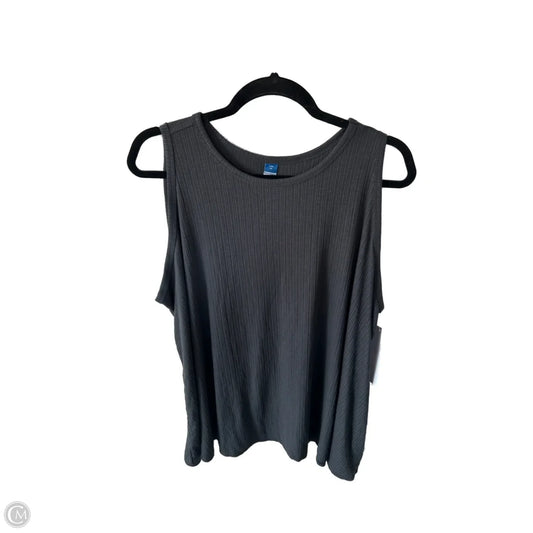 Top Sleeveless Basic By Old Navy In Grey, Size: 3x