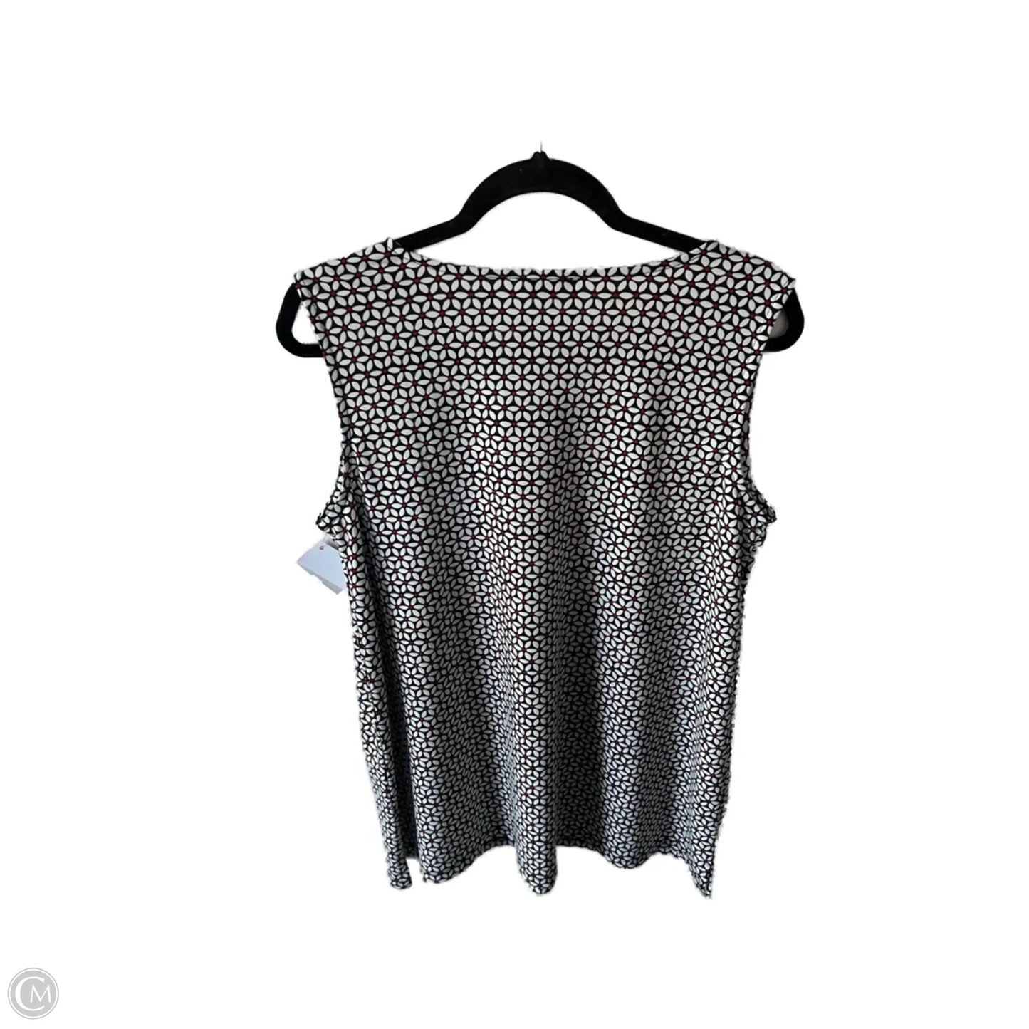 Top Sleeveless By Talbots In Black & Red, Size: 1x