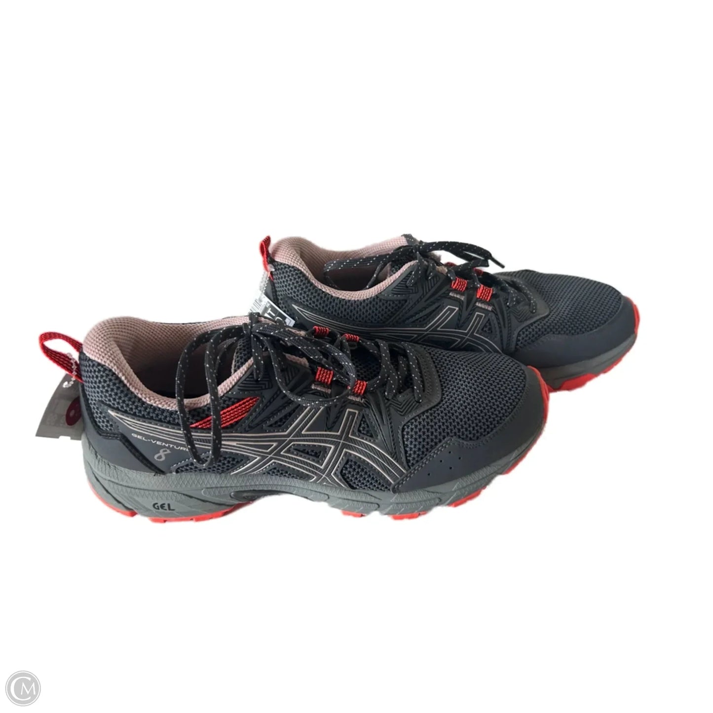 Shoes Athletic By Asics In Grey & Pink, Size: 9