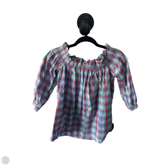 Top 3/4 Sleeve Designer By Kate Spade In Blue & Green, Size: Xs