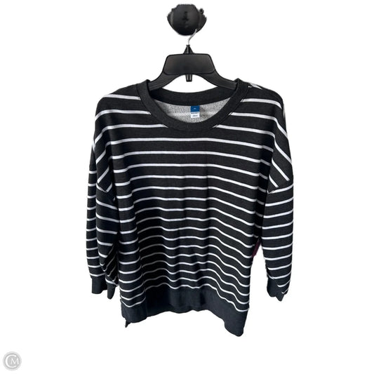 Sweatshirt Crewneck By Old Navy In Grey & White, Size: Xl